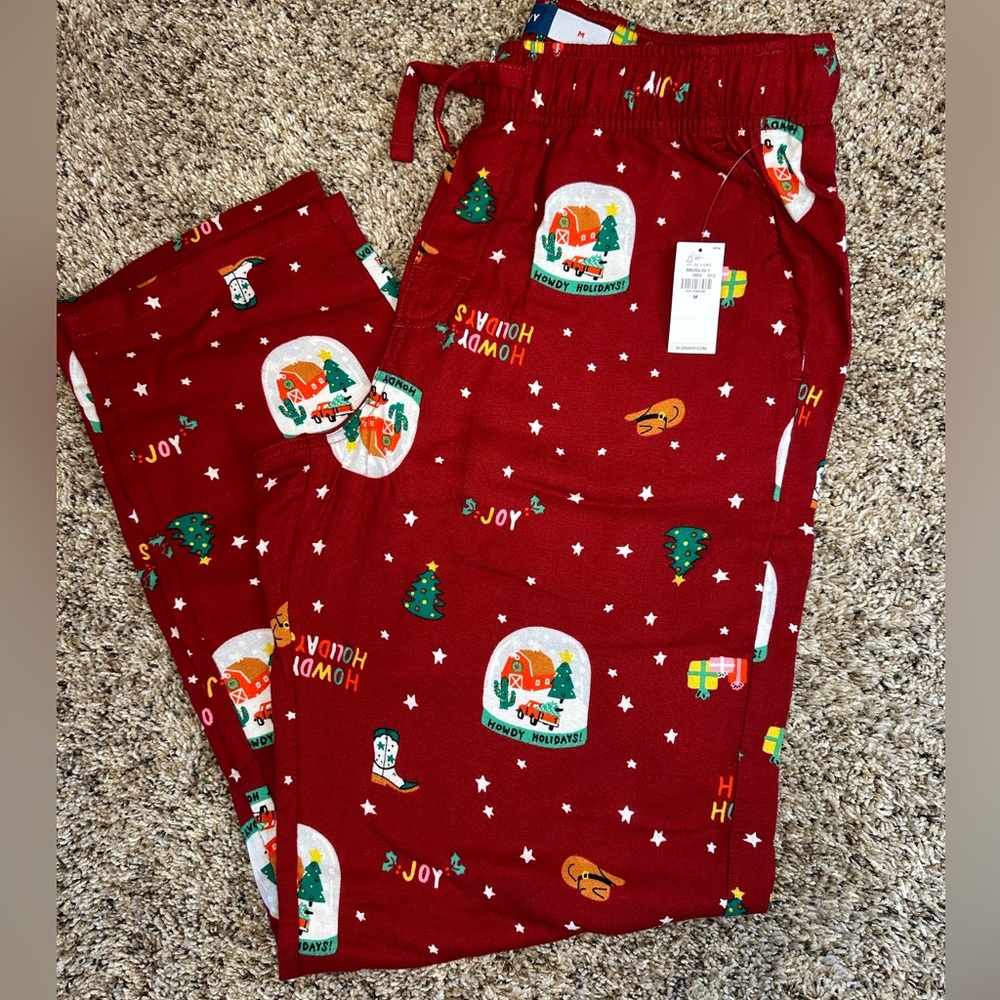 NWT Old Navy Men’s Red Christmas‎ Holiday Pajama/Lounge Pants Size Medium